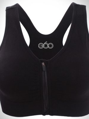 áo ngực thể thao 360s zipper đen